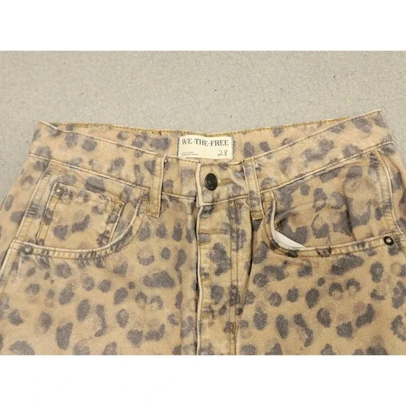 We The Free Leopard Print Jeans - Brown and Black - Picture 4 of 16